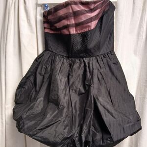 Vintage 'Alice + Olivia' Strapless Ruffle Bubble Hem Mini Dress
